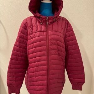 ZeroXposur Women's Quilted Puffer Jacket - Deep Red